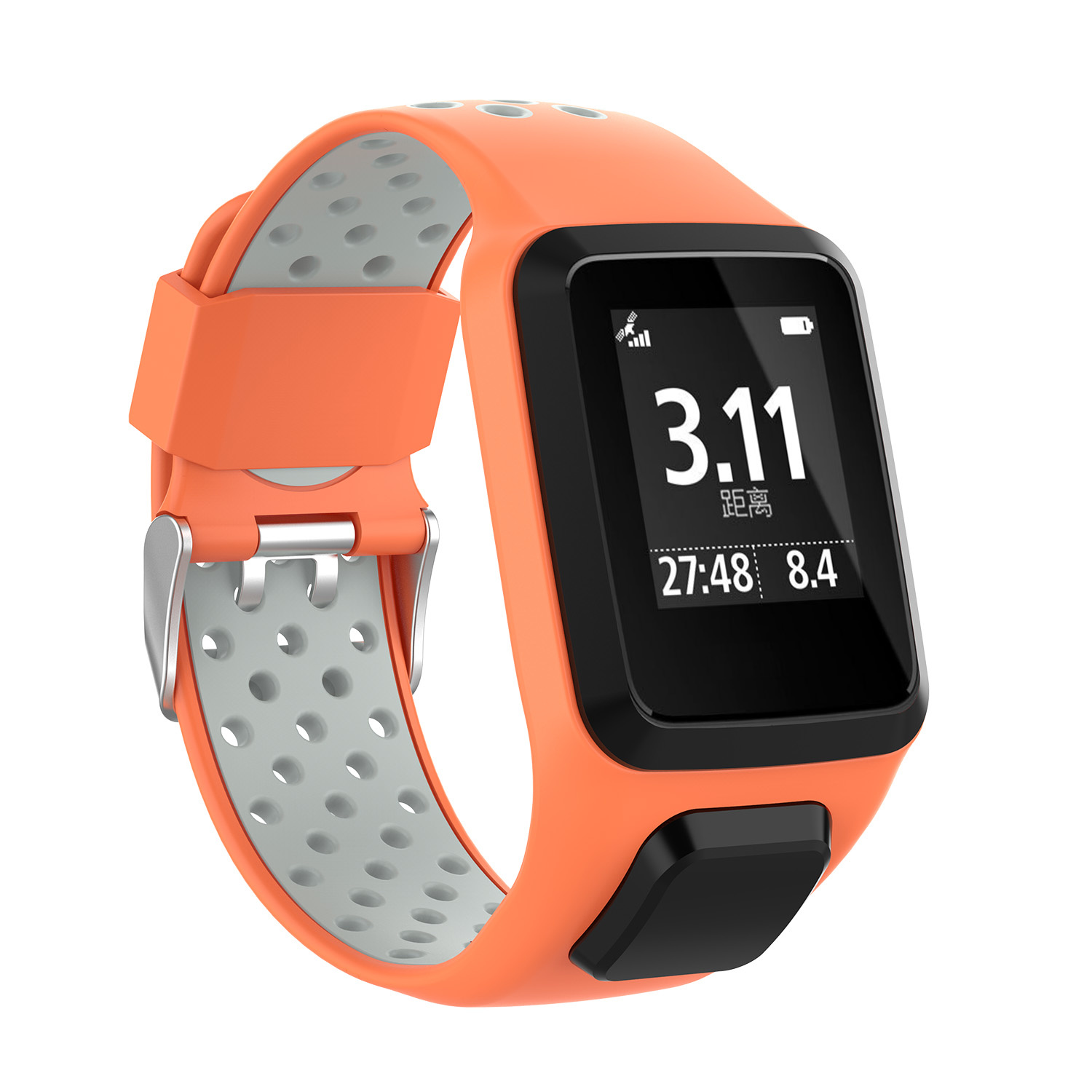 TomTom Runner / Spark / Adventure dubbel sport band - oranje grijs