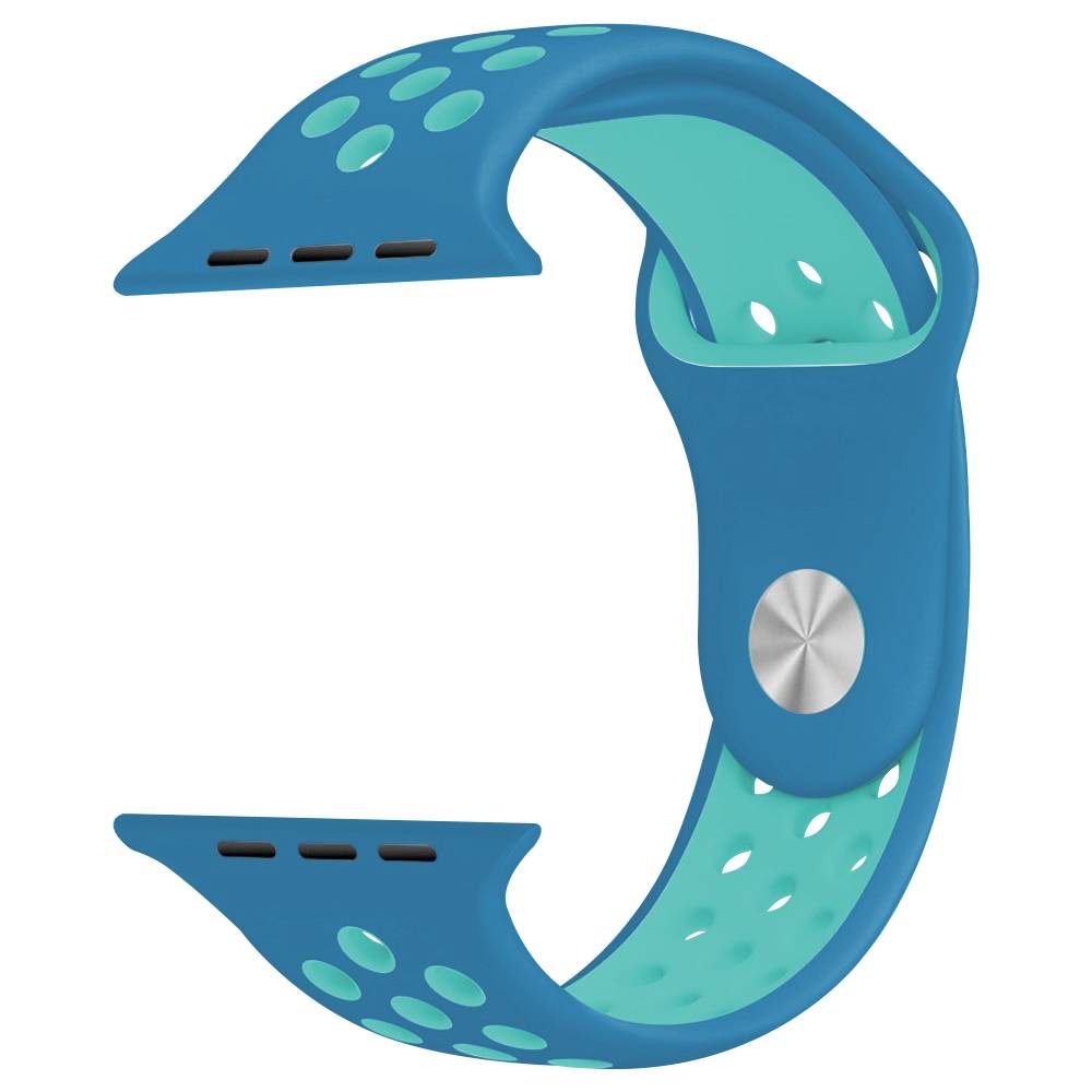 Apple Watch dubbel sport band - blauw lichtblauw