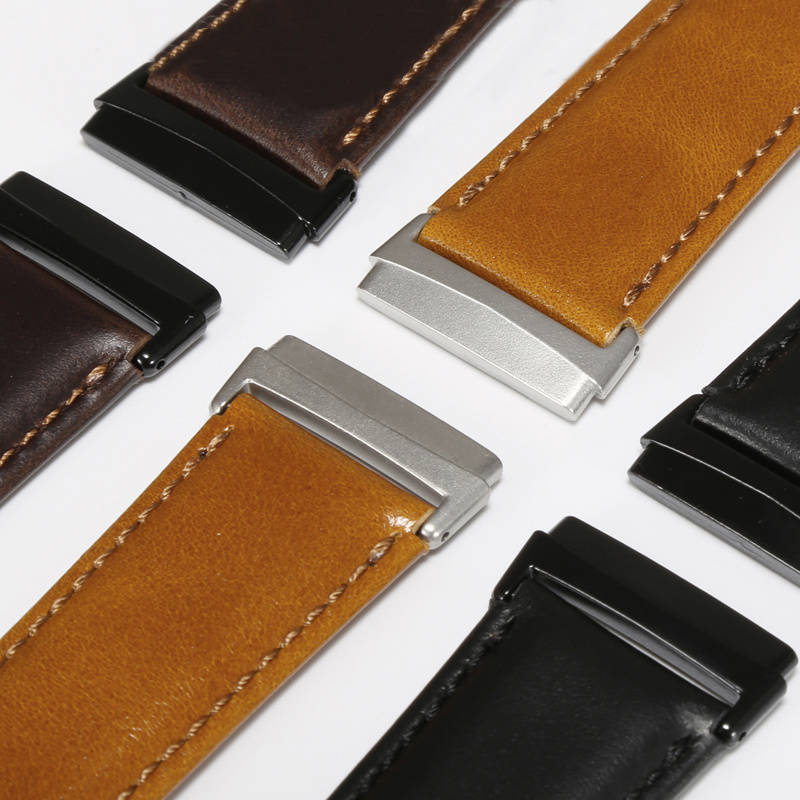 Fitbit Versa 3 / Sense genuine leren band - lichtbruin