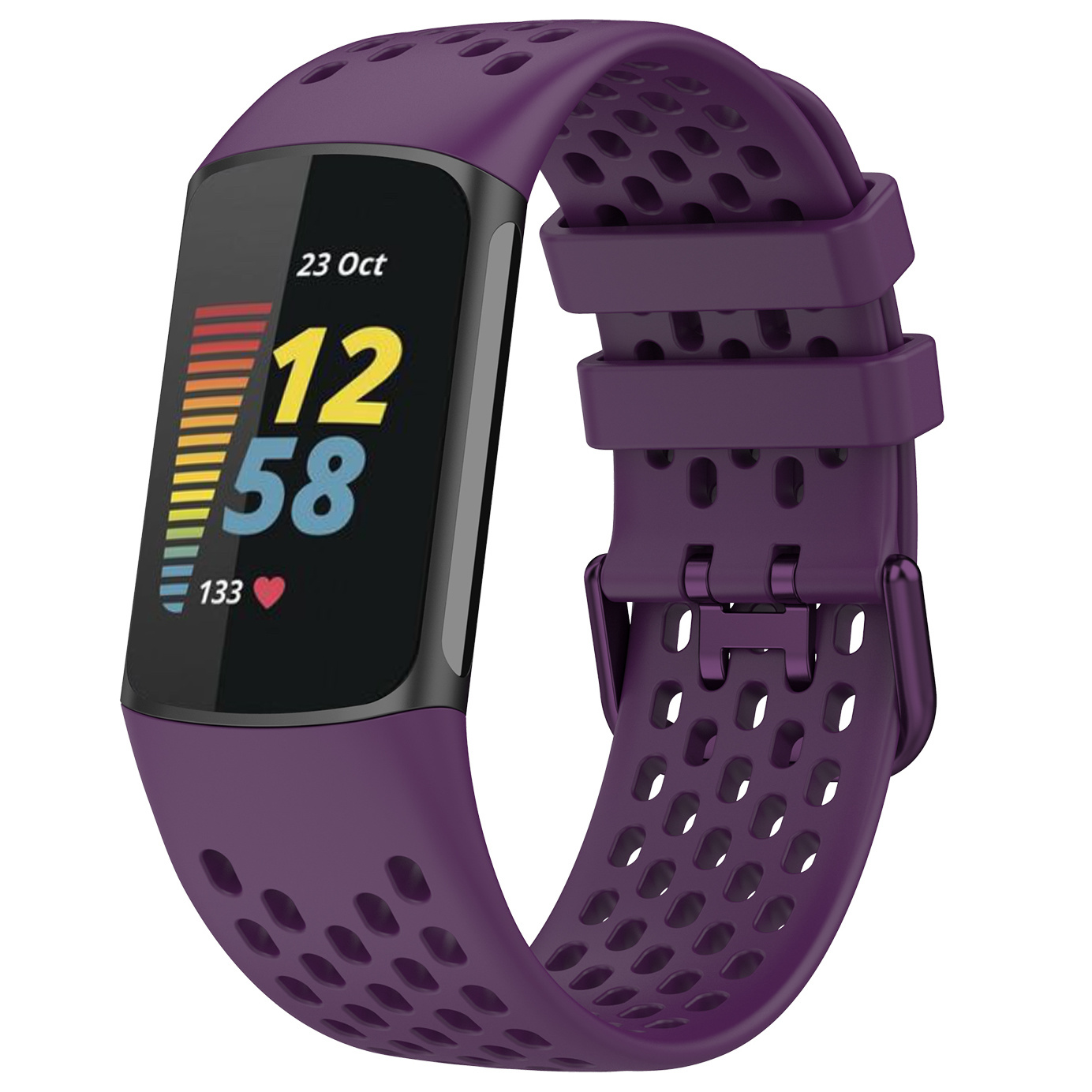 Fitbit Charge 5 sport point band - donkerpaars