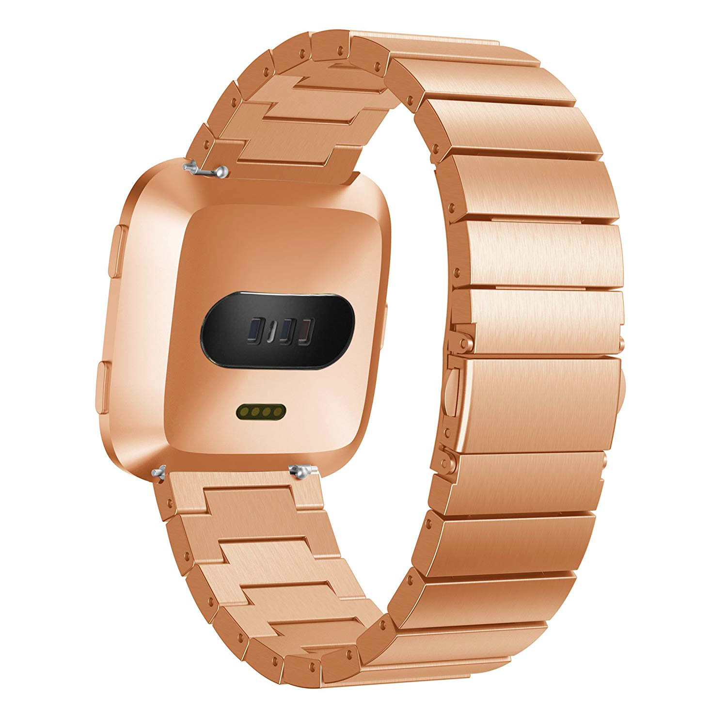 Fitbit Versa stalen schakel band - rose goud