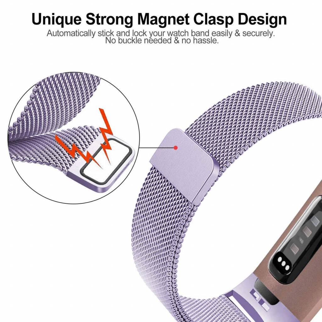 Fitbit Charge 3 & 4 milanese band - lavendel