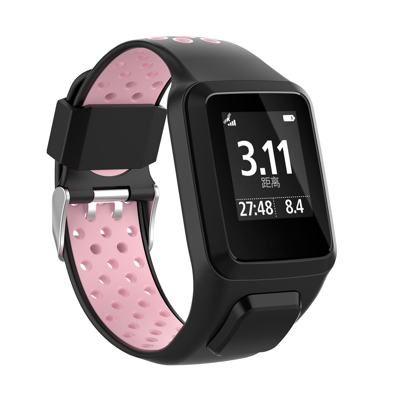TomTom Runner / Spark / Adventure dubbel sport band - zwart roze