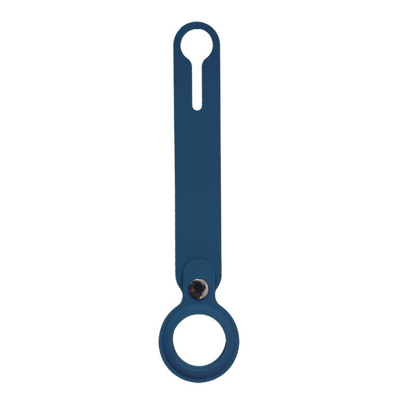 AirTag siliconen lus sleutelhanger - donkerblauw