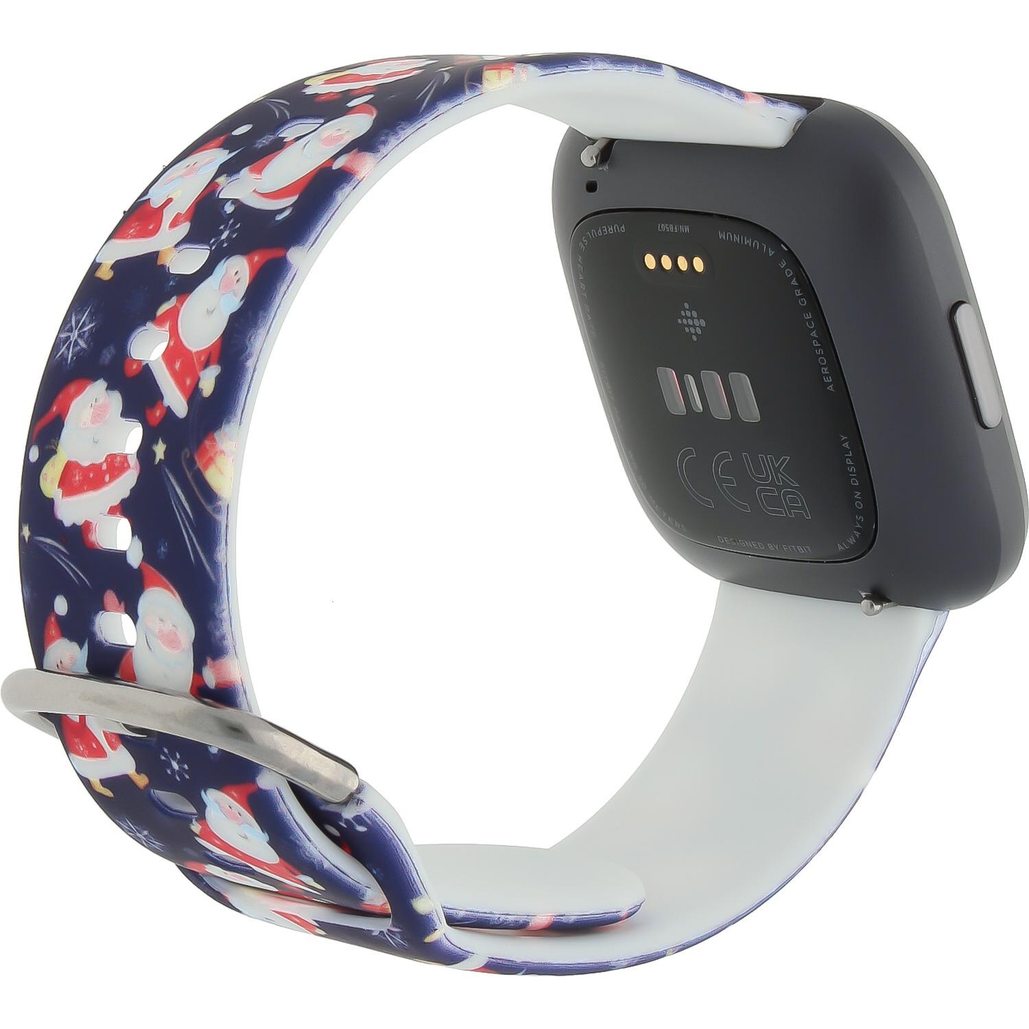 Fitbit Versa print sport band - kerst kerstman donkerblauw