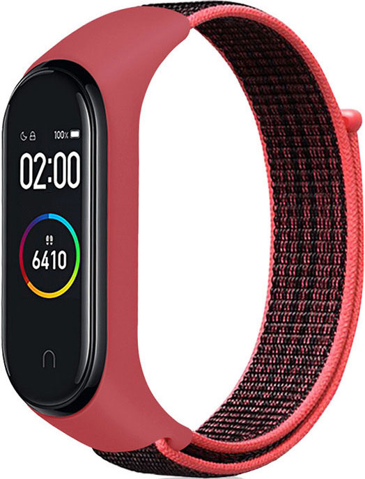 Xiaomi Mi 3/4/5/6 nylon sport loop band - rood zwart