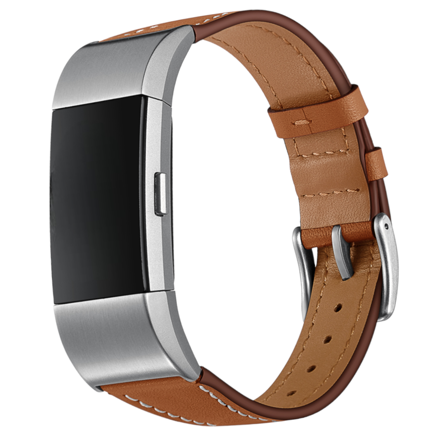 Fitbit Charge 2 premium leren band - bruin