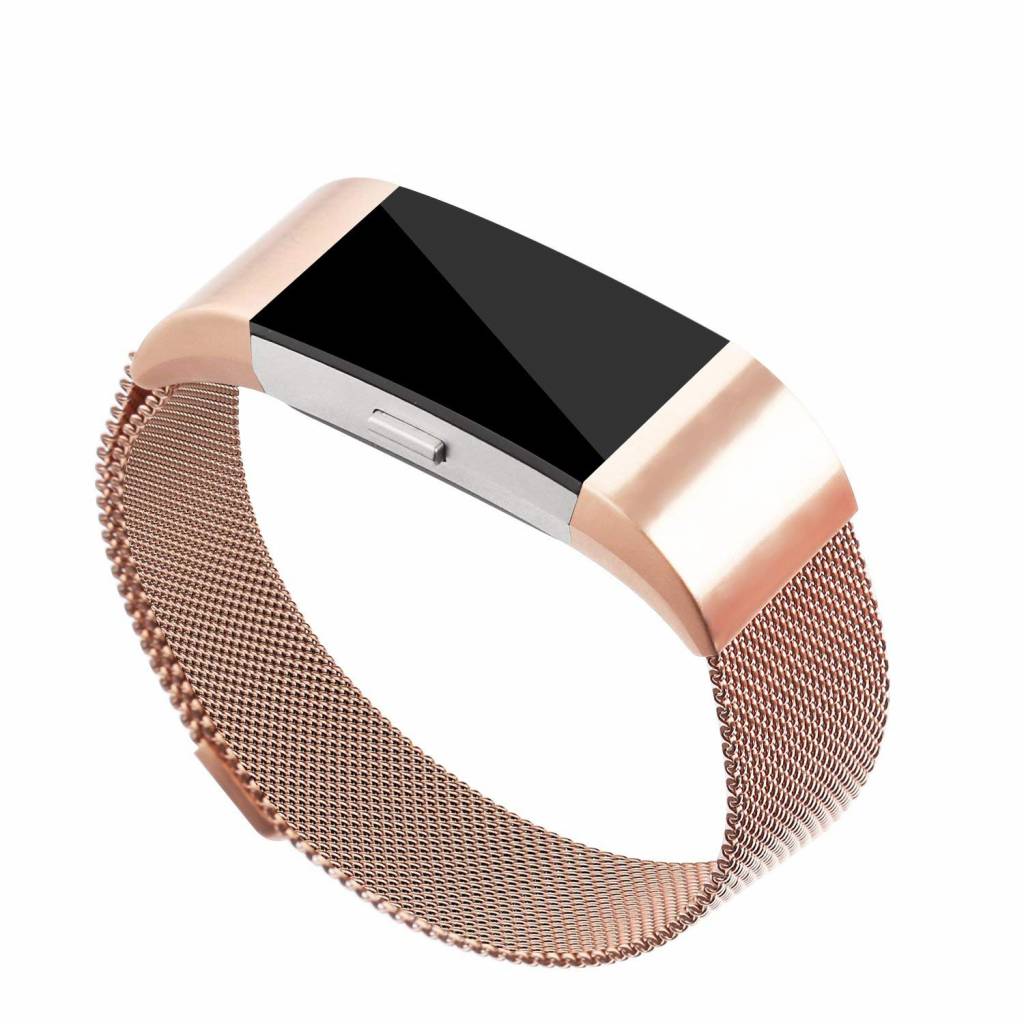 Fitbit Charge 2 milanese band - rose goud