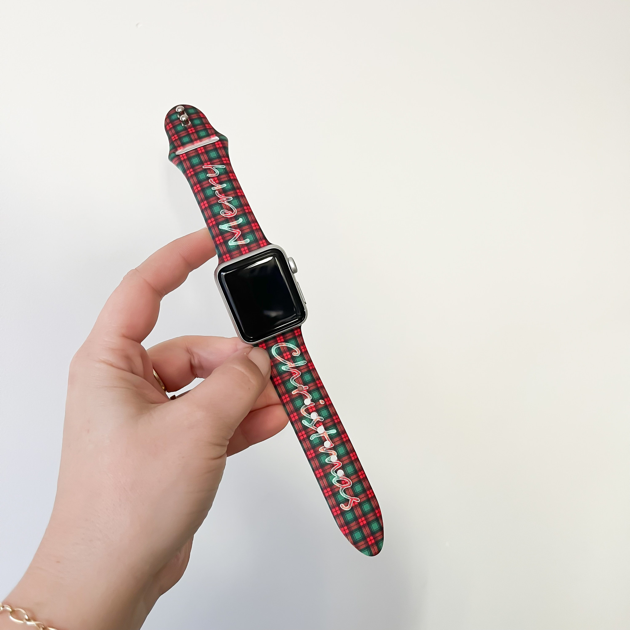 Apple Watch print sport band - kerst geruiten