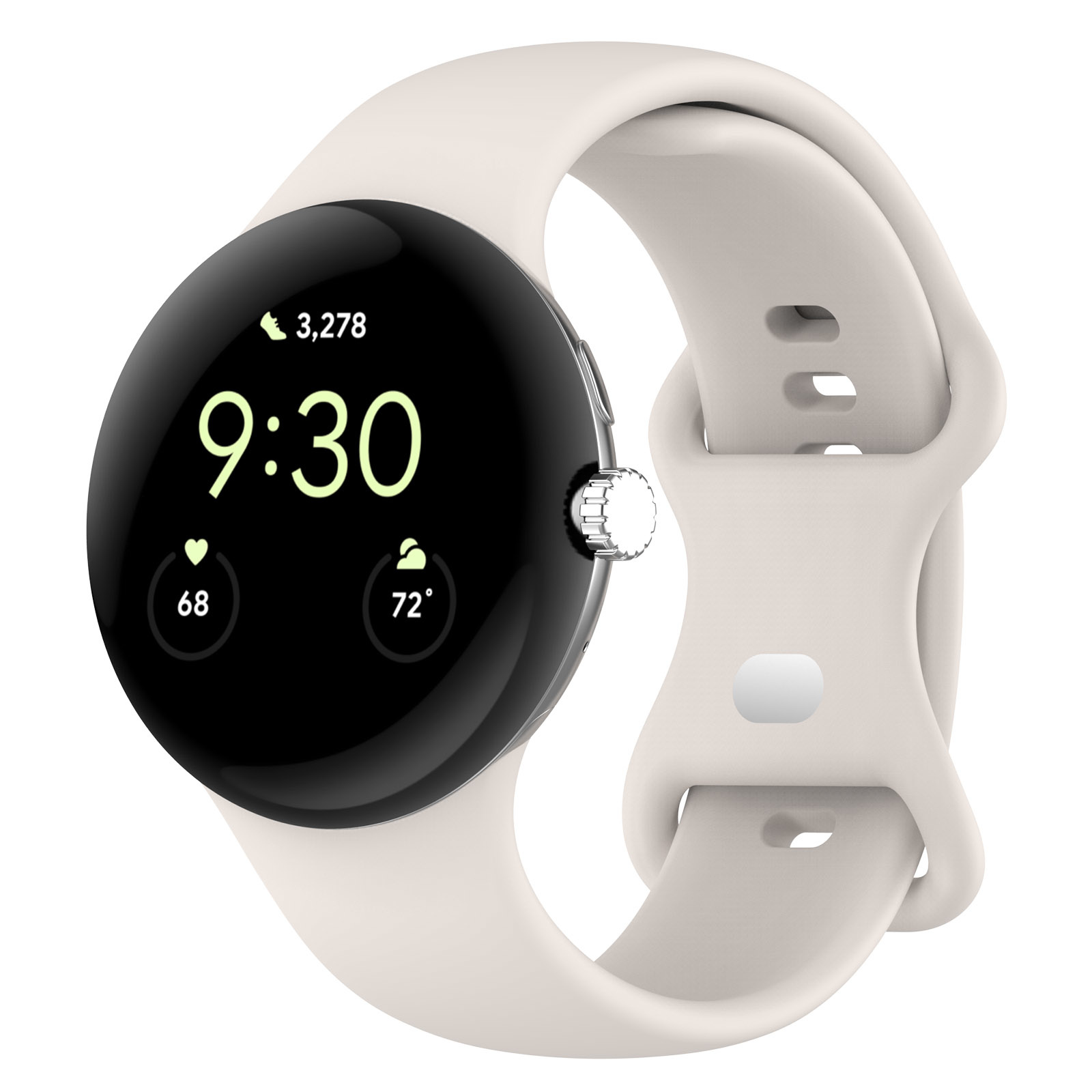 Google Pixel Watch sport band - zacht wit