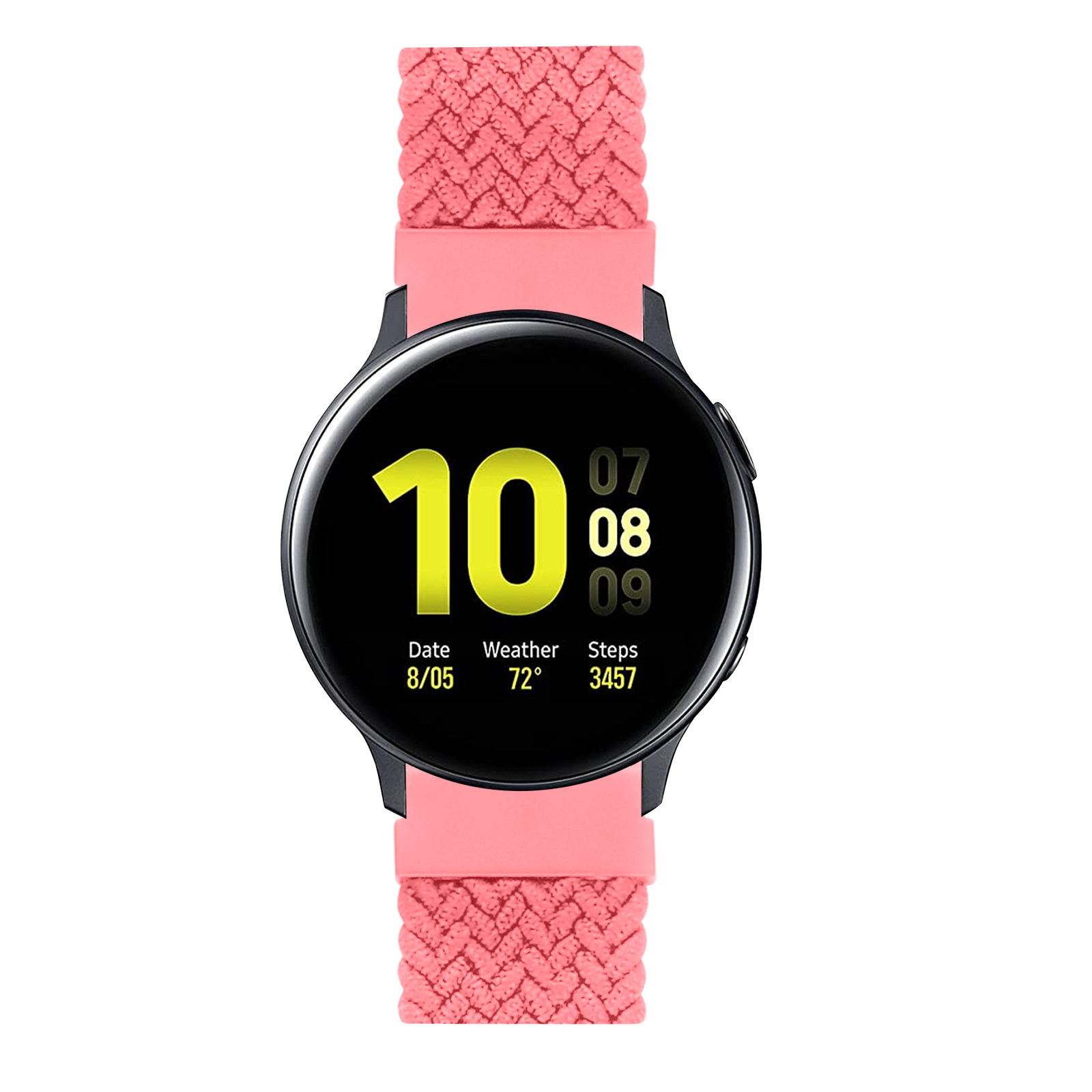 Garmin Vivoactive / Vivomove nylon gevlochten solo band - roze punch