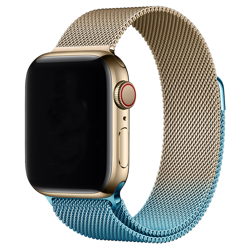 Apple Watch milanese band - champagne blauw