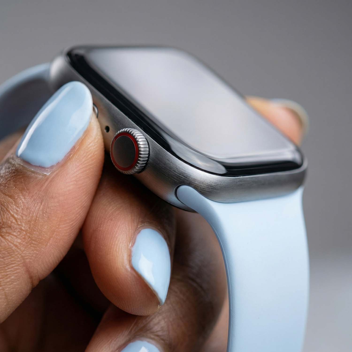 Apple Watch bandje Savro - siliconen - sky blue