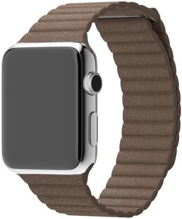 Apple Watch leren ribbel band - bruin