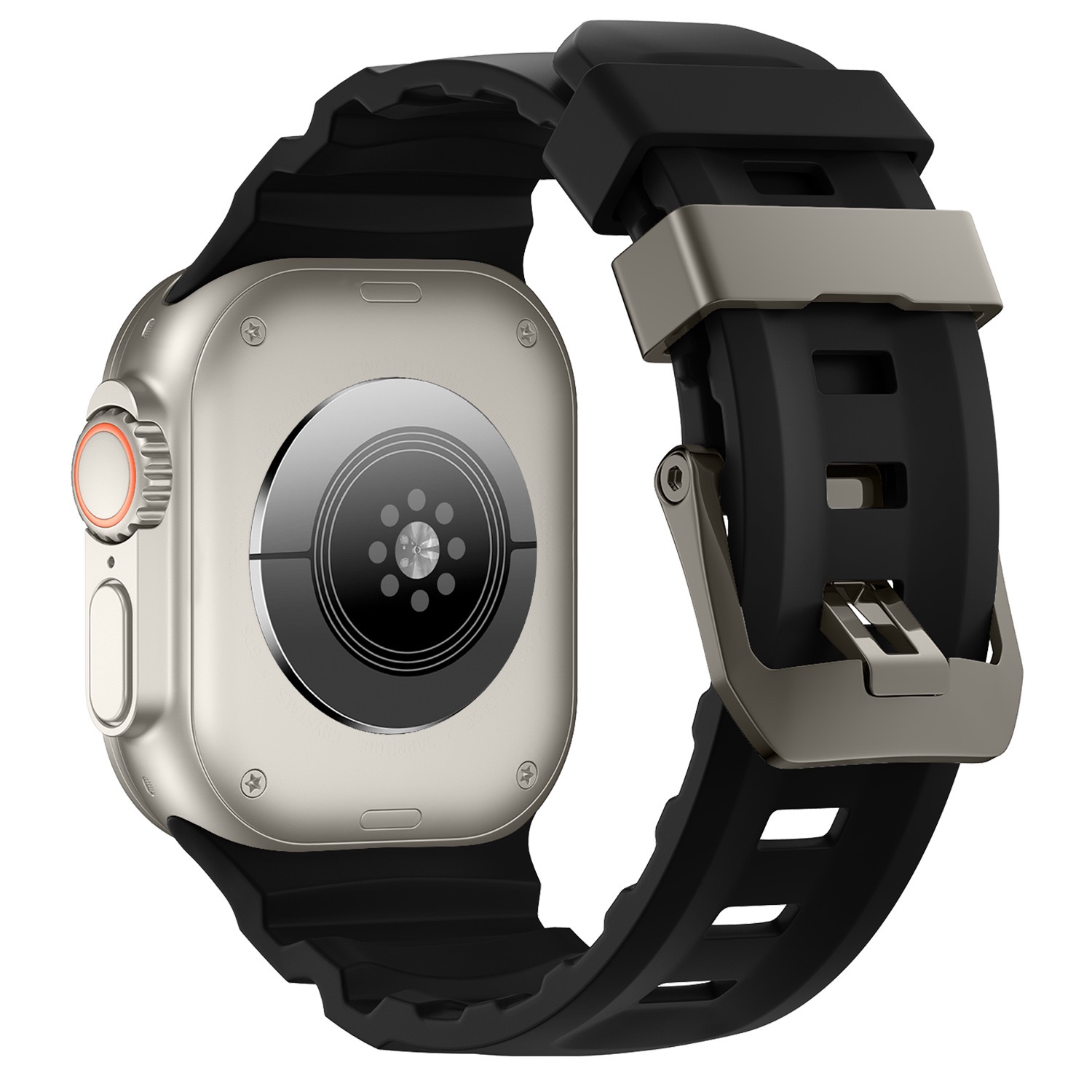 Apple Watch siliconen Ranger band - zwart