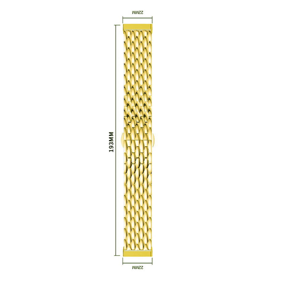 Fitbit Versa 3 / Sense draak stalen schakel band - goud