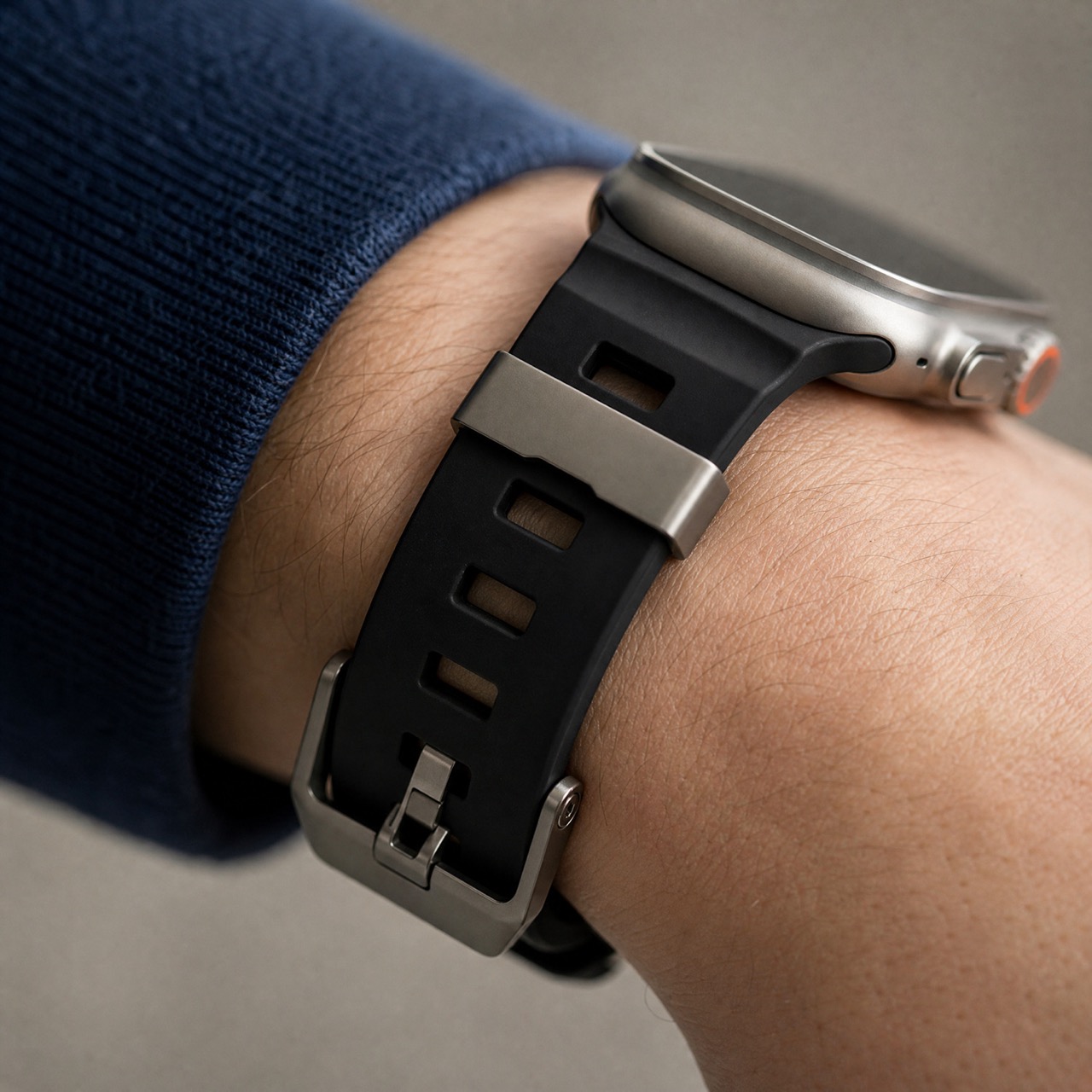 Apple Watch siliconen Ranger band - zwart