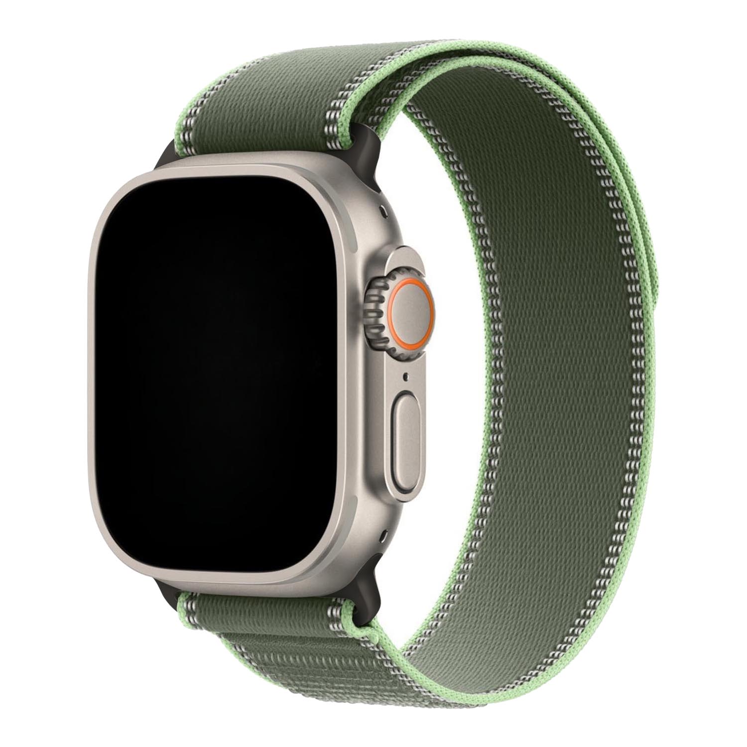Apple Watch nylon trail band - groen neon zwart - 7440850490454 - 123watches