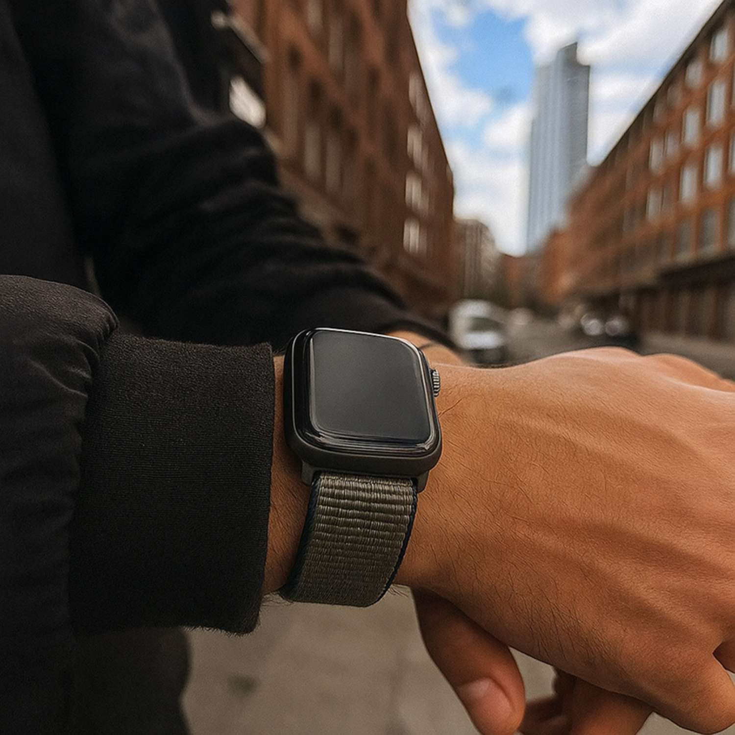 Apple-Watch-nylon-sport-loop-band-inverness-groen-7440849911991-123watches-sfeer3