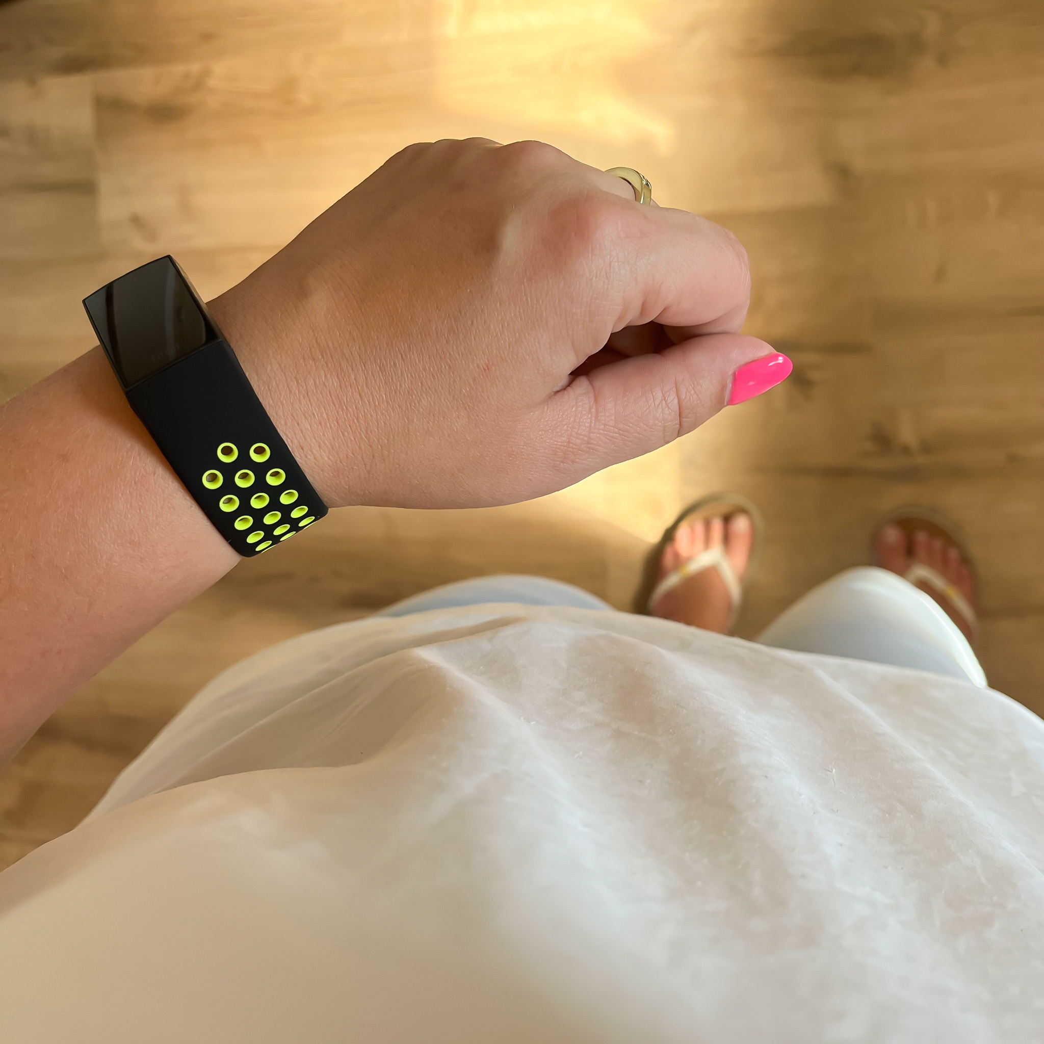 Fitbit Charge 3 & 4 dubbel sport band - zwart geel