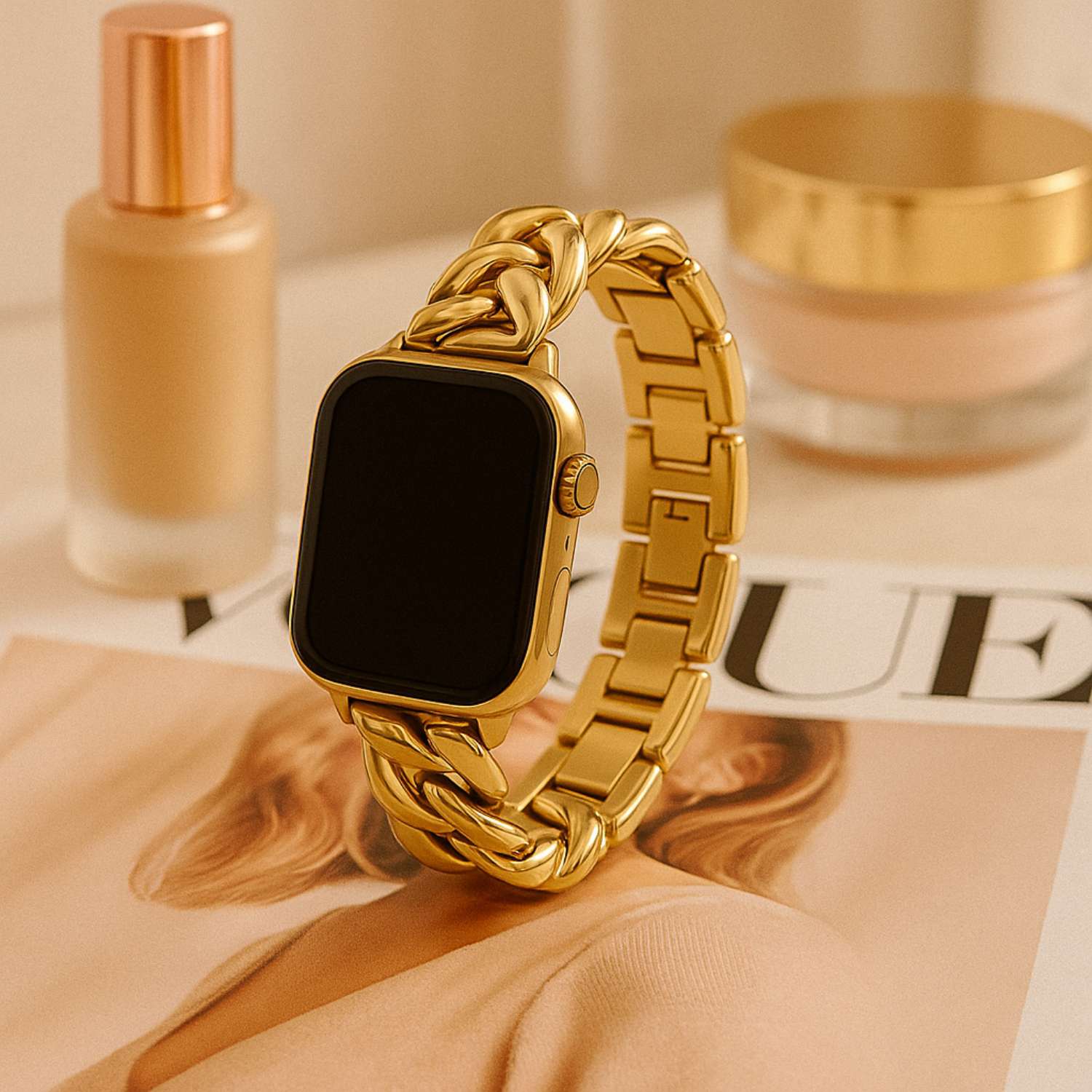 Apple-Watch-hart-stalen-schakel-band-Lisa-goud-7440850189129-123watches-sfeer2
