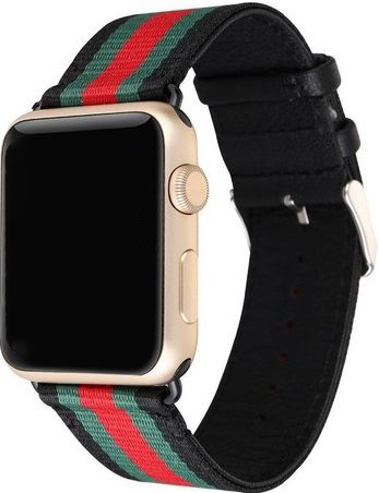 Apple Watch Nylon Double Face Band - Zwart