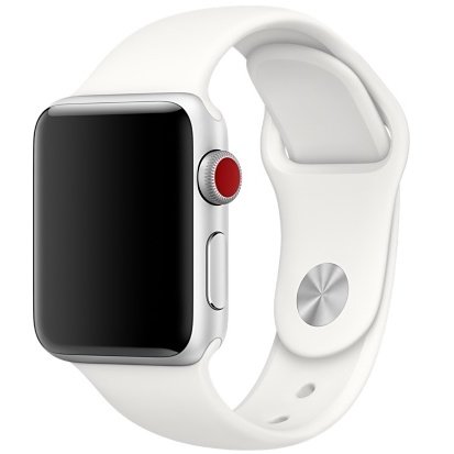 Apple Watch sport band - zacht wit