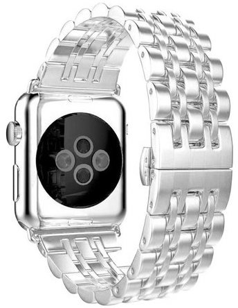 Apple Watch stalen rvs schakel band - zilver