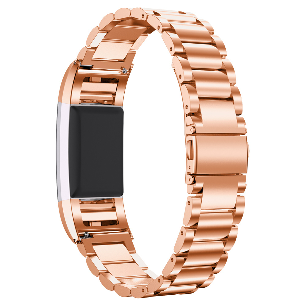 Fitbit Charge 2 kralen stalen schakel band - rose goud