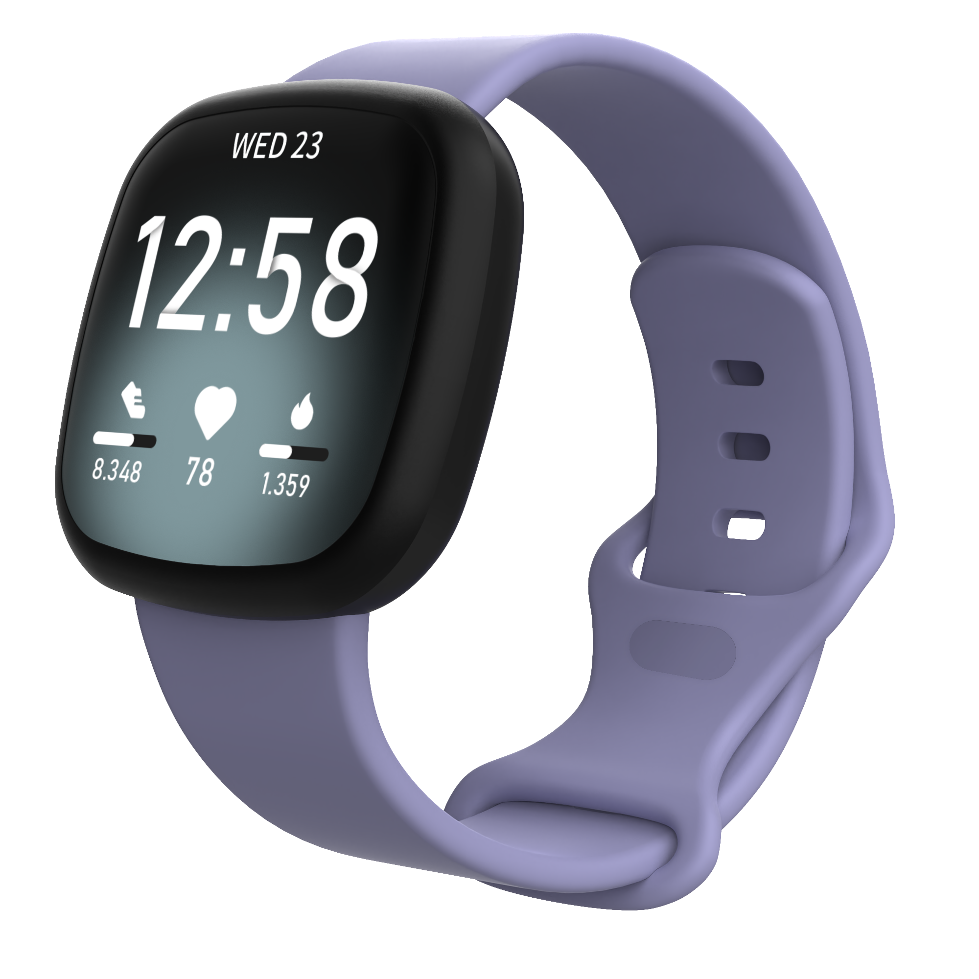 Fitbit Versa 3 / Sense sport band - violet paars