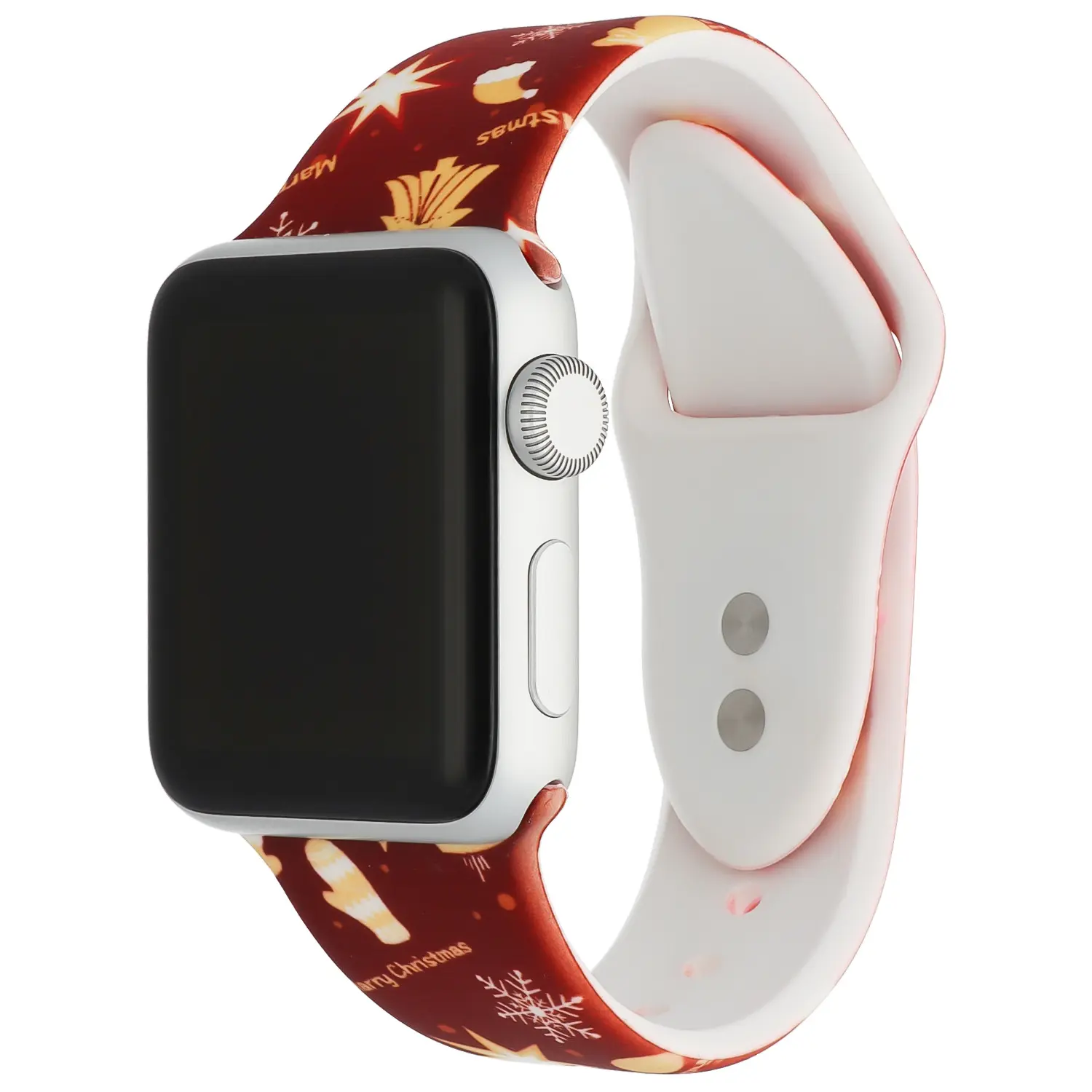 Apple Watch print sport band kerst rood