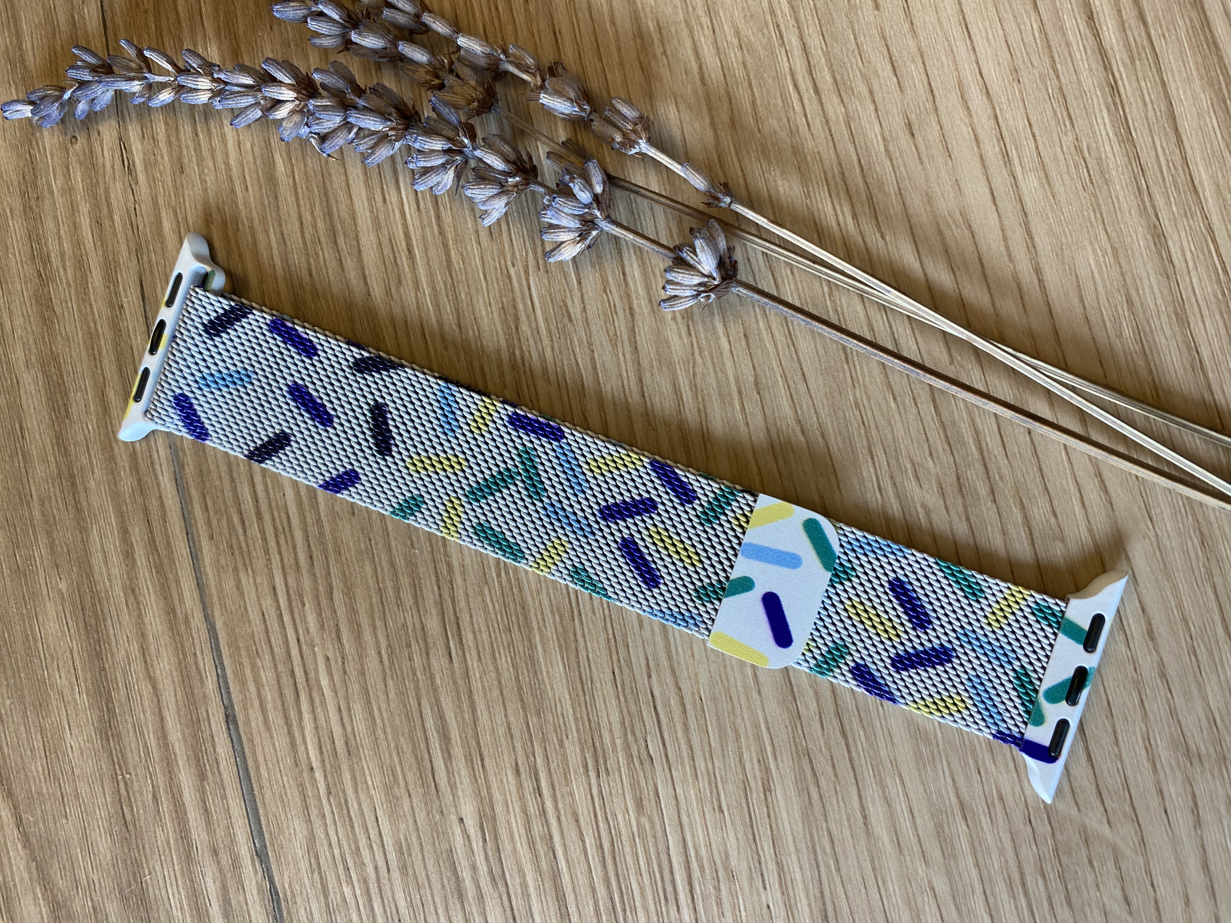 Apple Watch milanese band - pride blauw