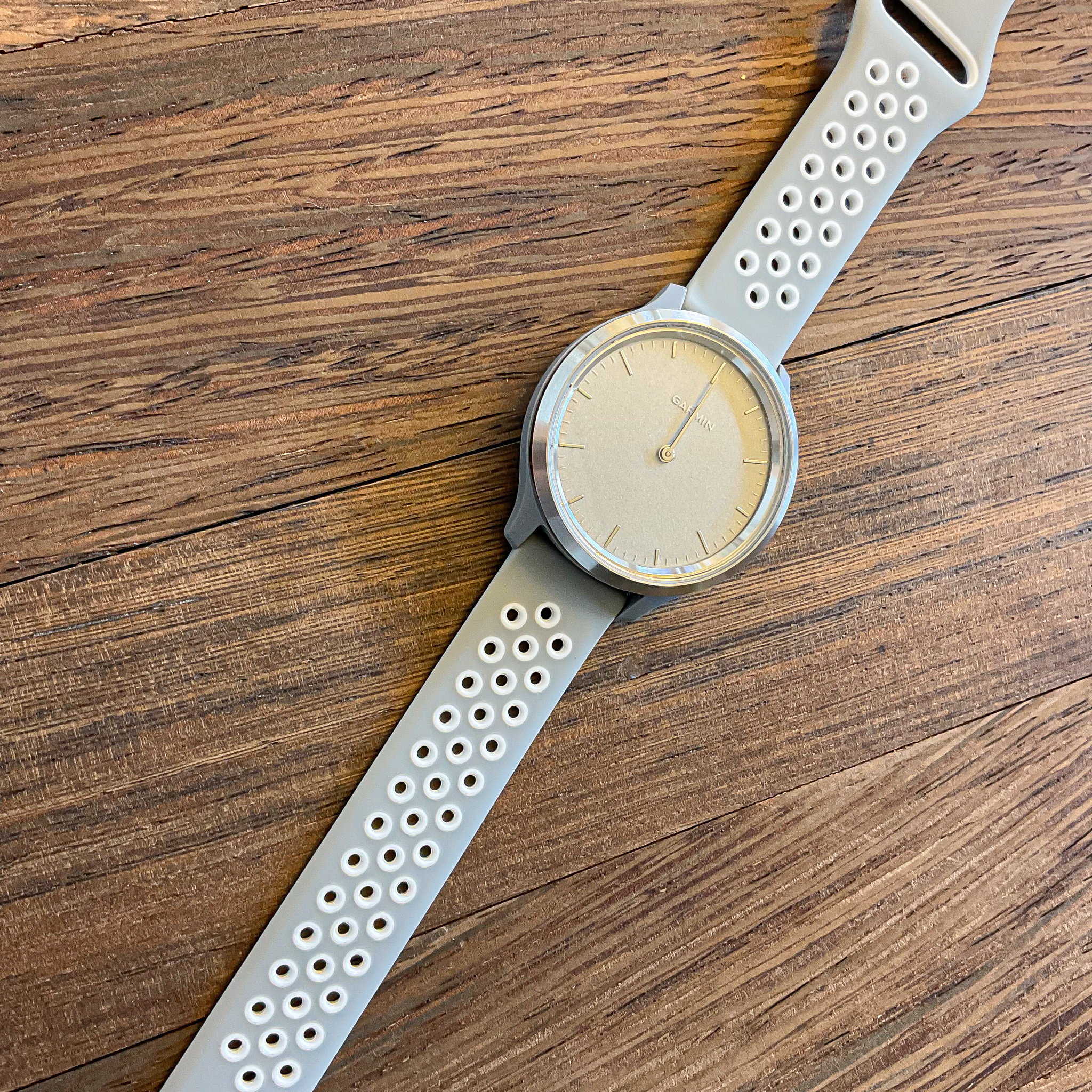 Garmin Vivoactive / Vivomove dubbel sport band - grijs wit