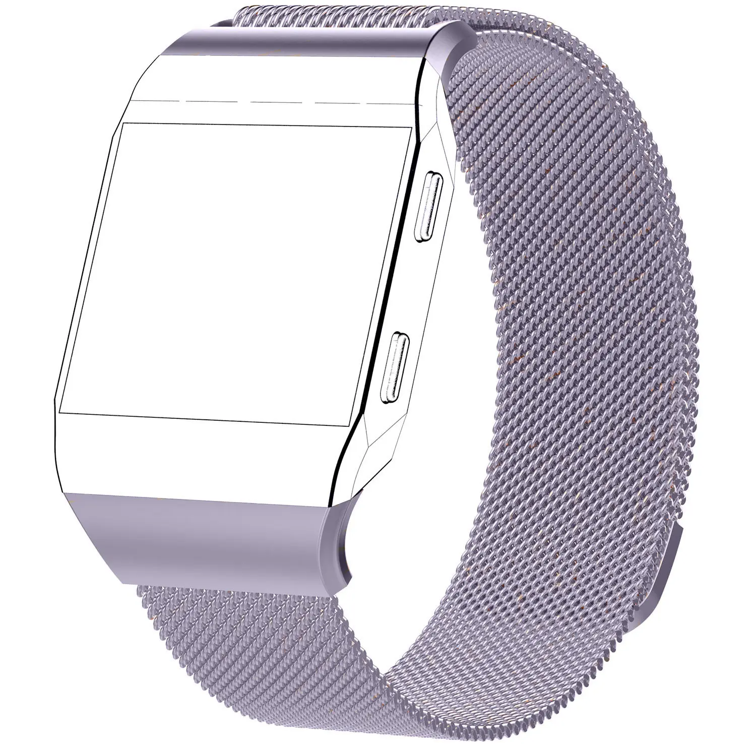 Fitbit Ionic milanese band zilver