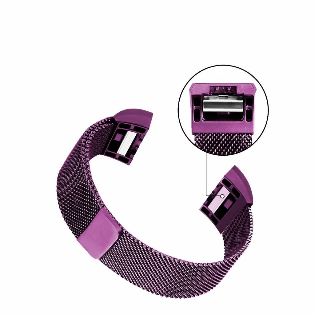 Fitbit Charge 2 milanese band - paars