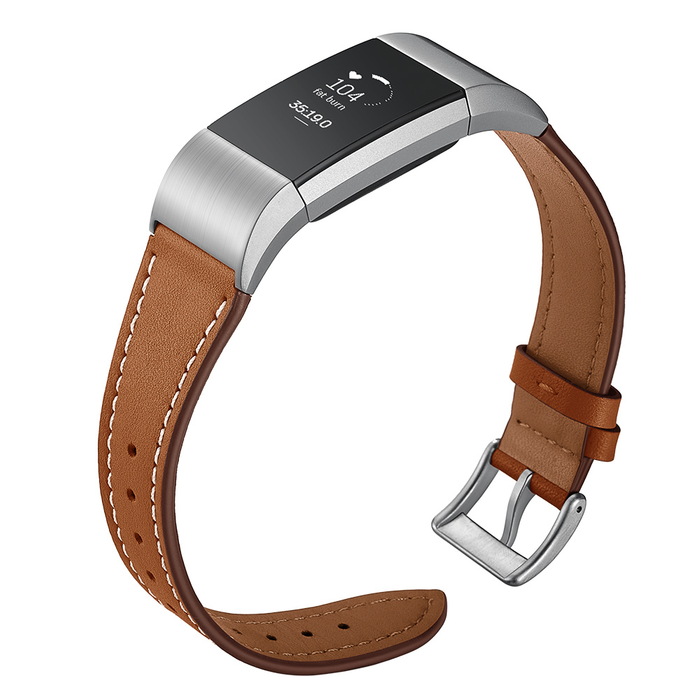 Fitbit Charge 2 premium leren band - bruin