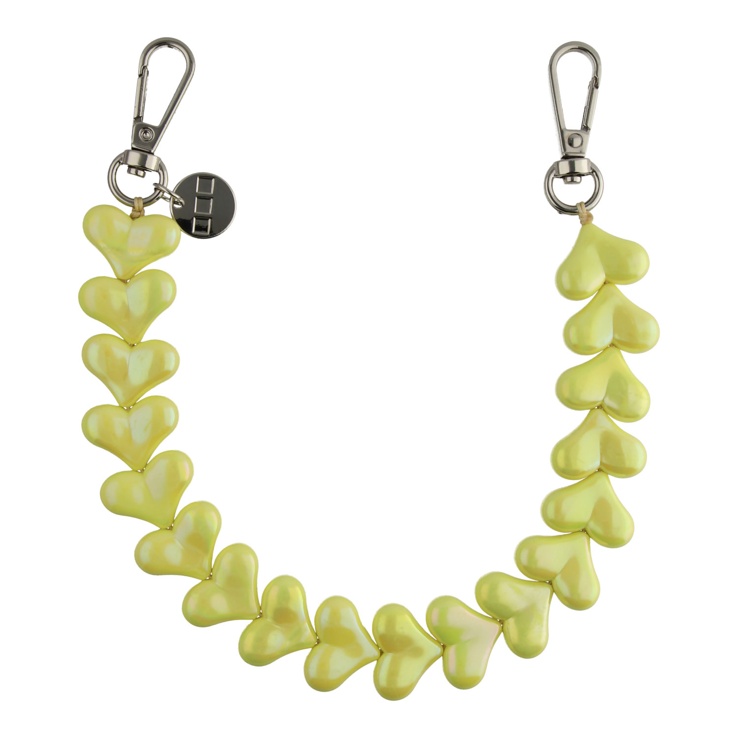 Telefoonkoord-heart-geel-zilver-7440850362393
