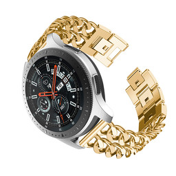 Samsung Galaxy Watch cowboy stalen schakel band - goud