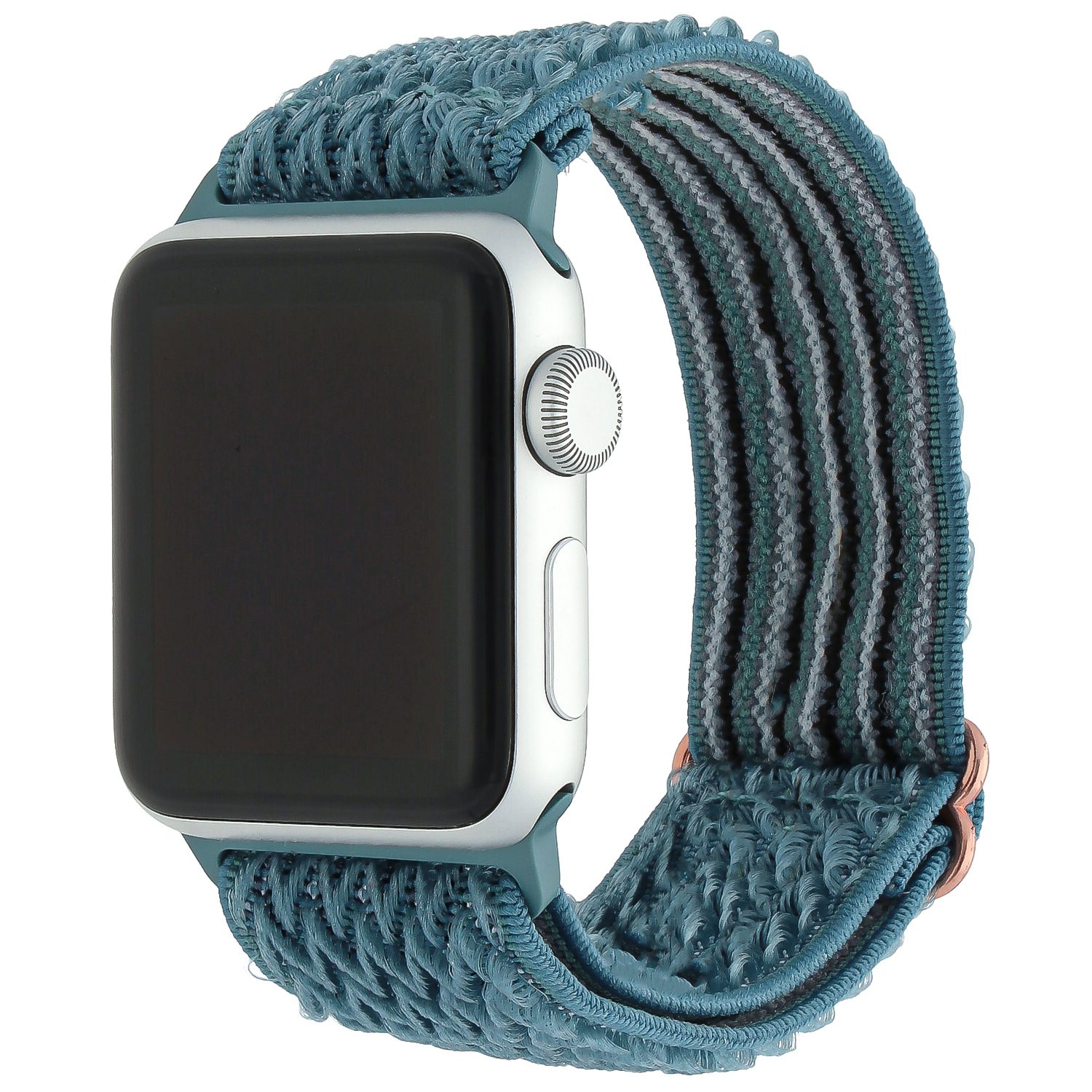 Apple Watch nylon geweven solo band - cyaan veer