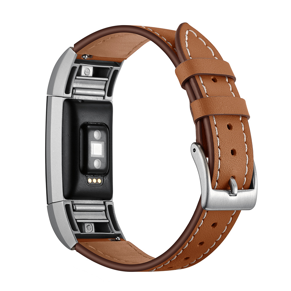 Fitbit Charge 2 premium leren band - bruin