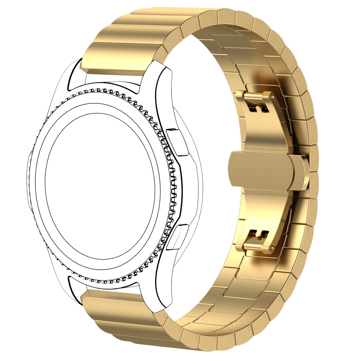 Huawei Watch GT stalen schakel band - goud