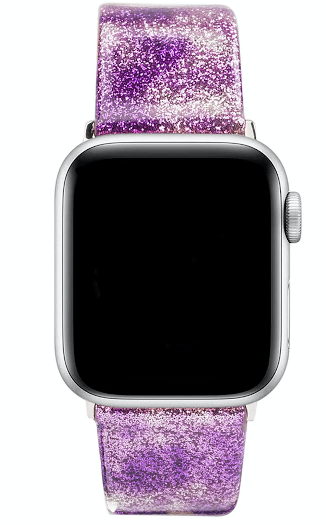 Apple Watch leren glitter band - paars