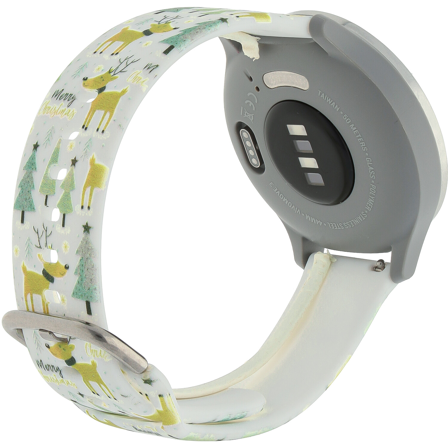 Samsung Galaxy Watch print sport band - kerst kerstboom wit