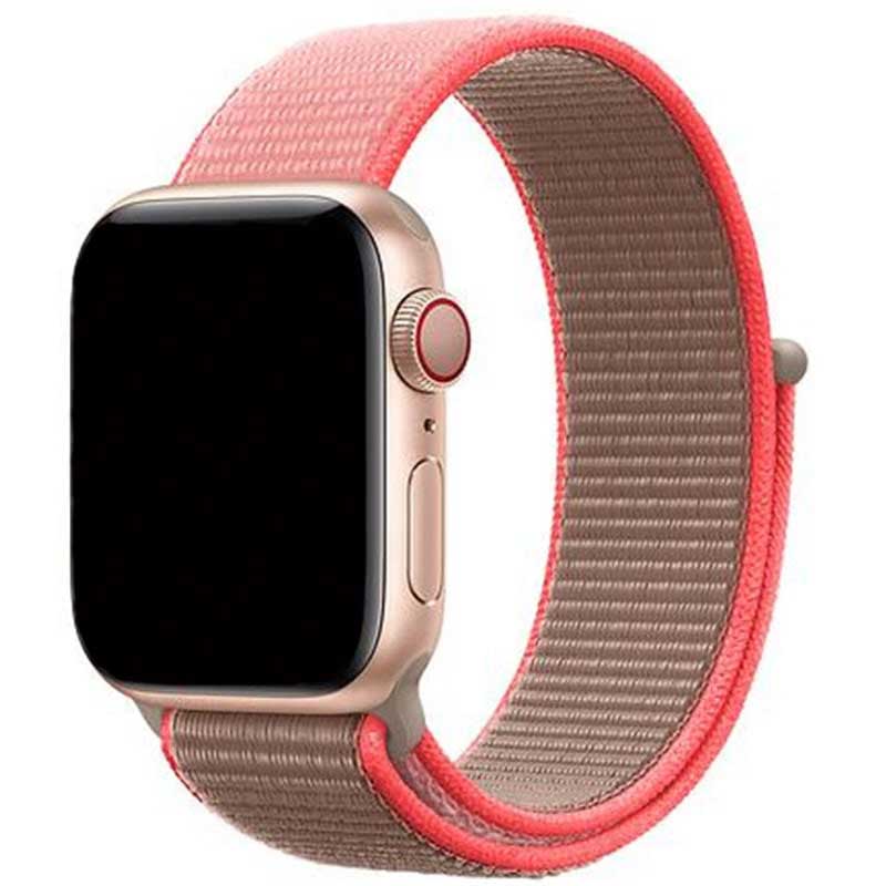 Apple-Watch-nylon-geweven-sport-band-neon-roze-7440849374345-123watches-hoofdfoto