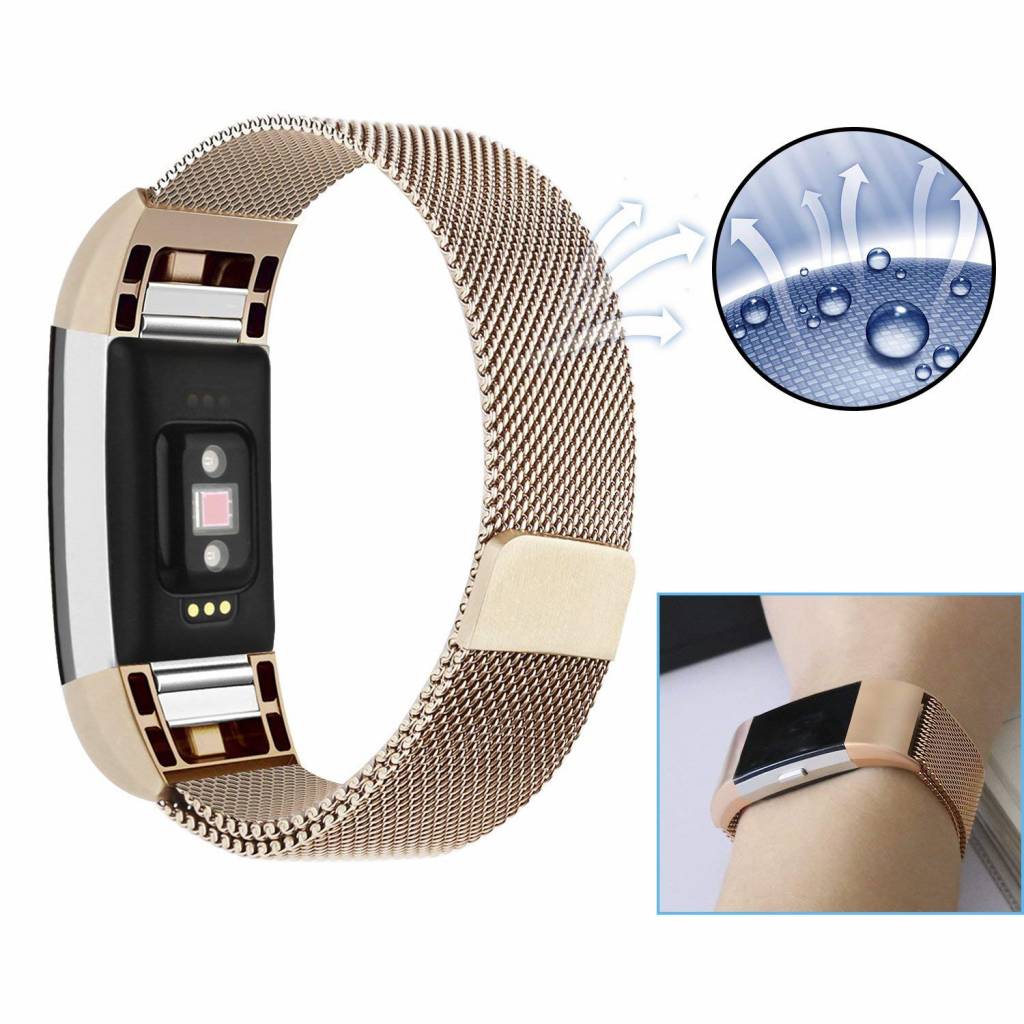 Fitbit Charge 2 milanese band - champagne