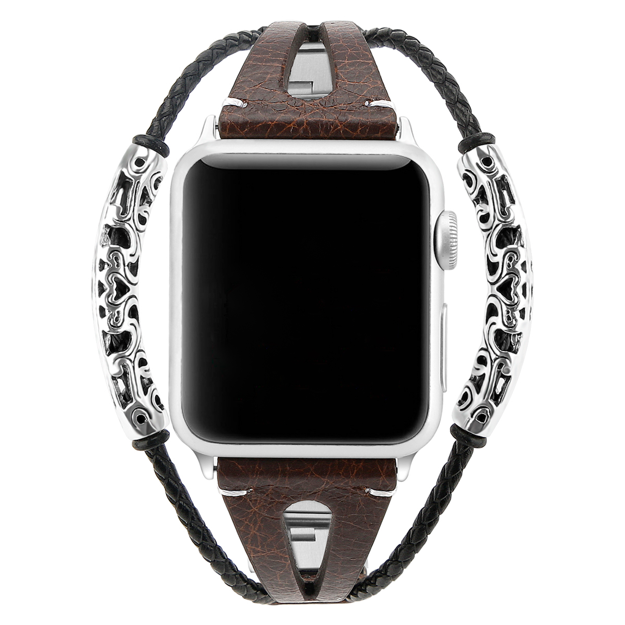 Apple Watch leren sieraden robuust band - donkerbruin