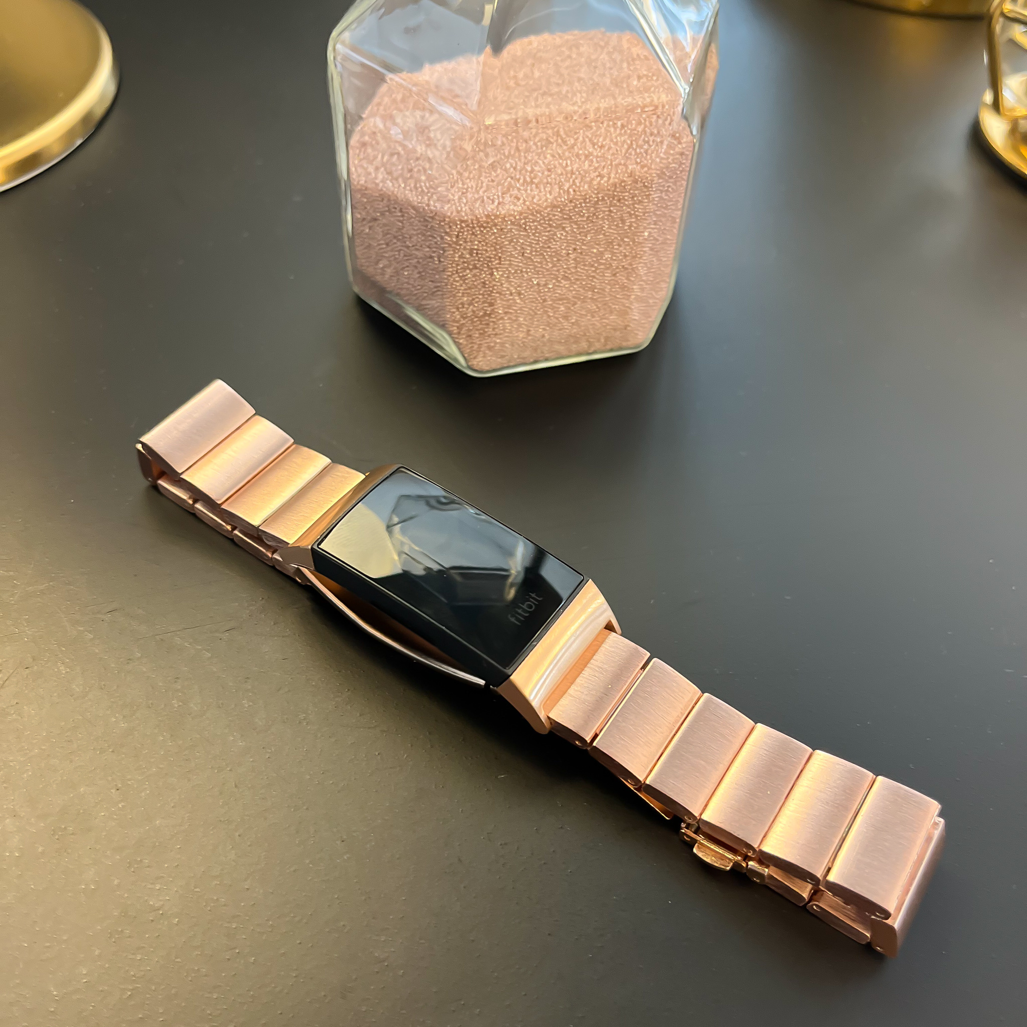 Fitbit Charge 3 & 4 stalen schakel band - rose goud