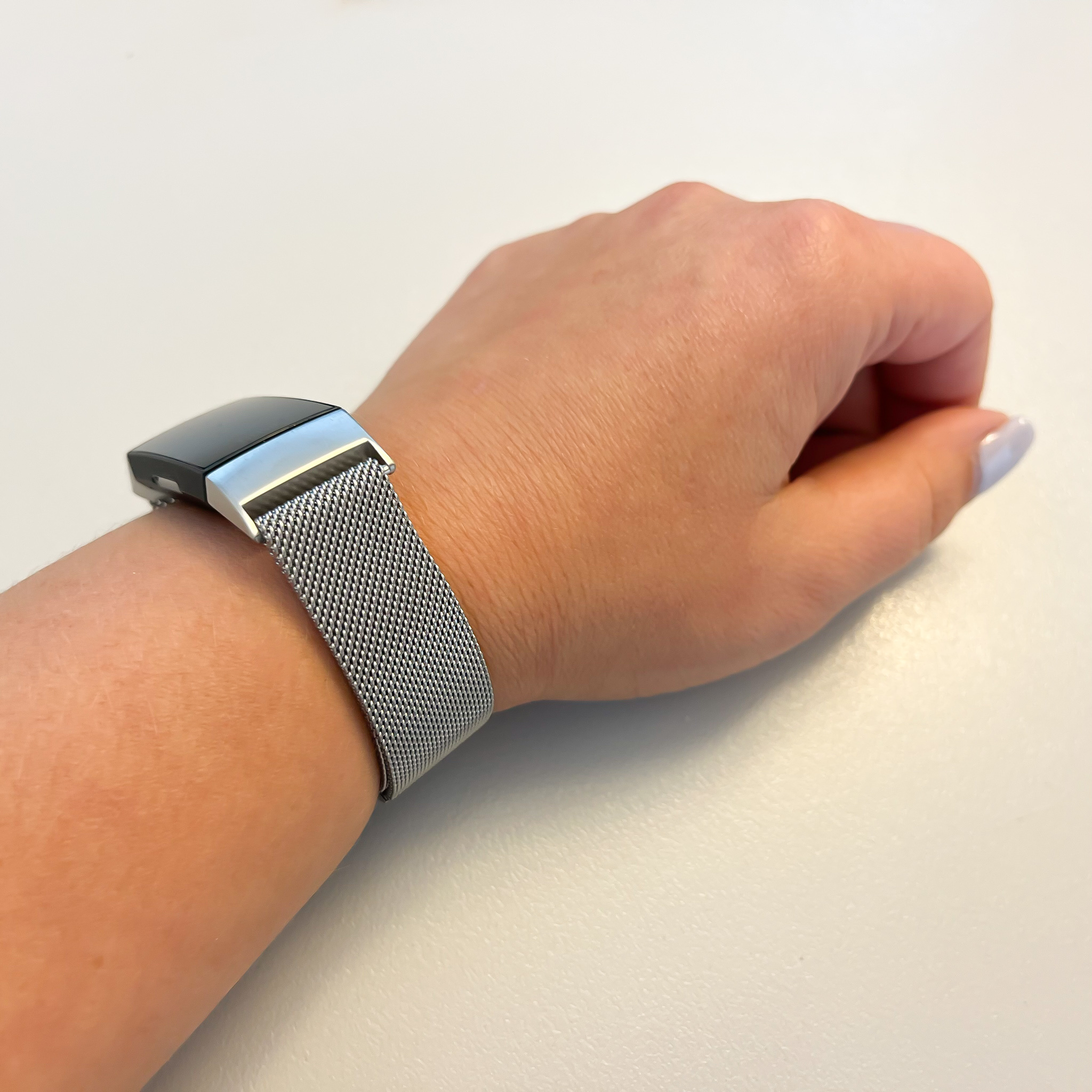 Fitbit Charge 3 4 milanese band zilver