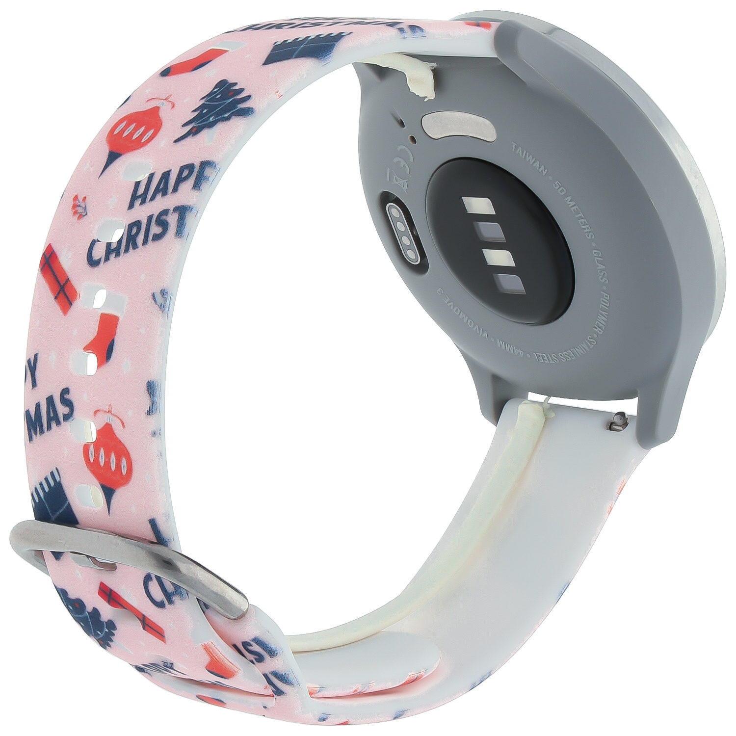 Huawei Watch print sport band - kerst roze