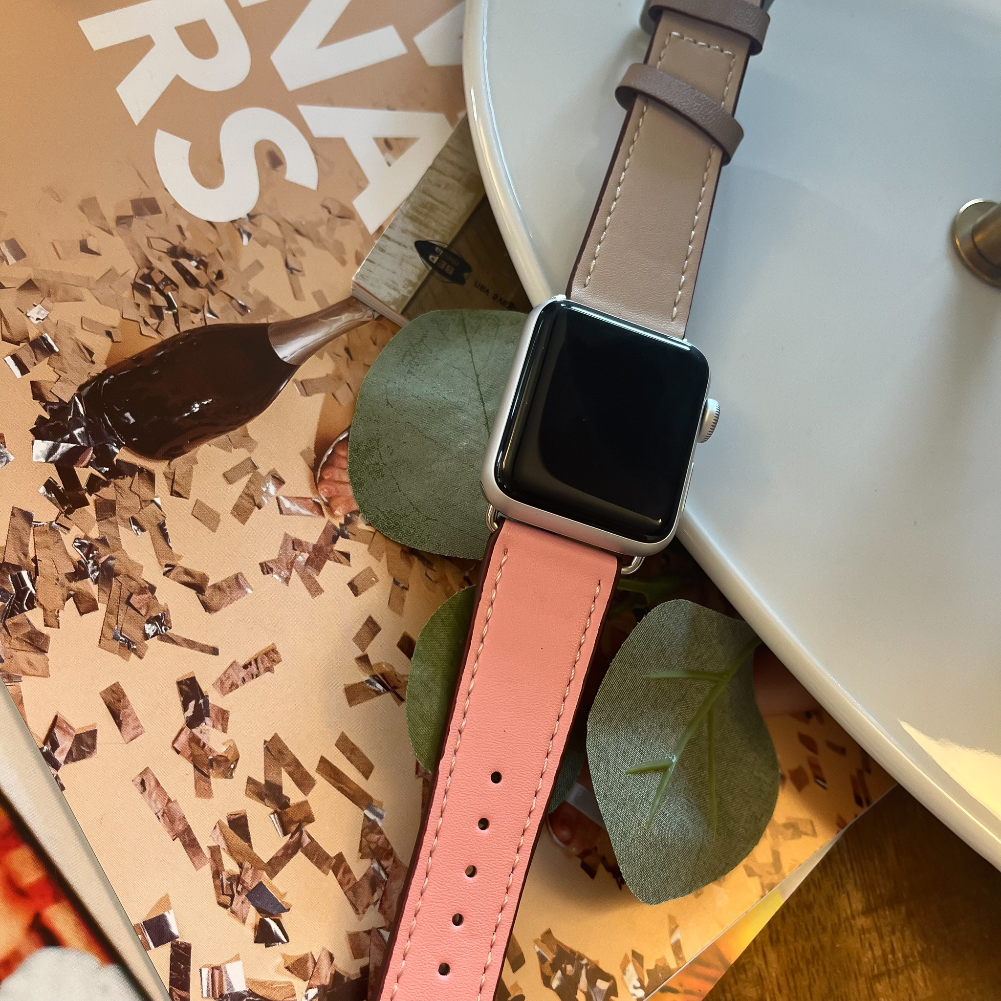 Apple Watch leren sing tour - wit roze